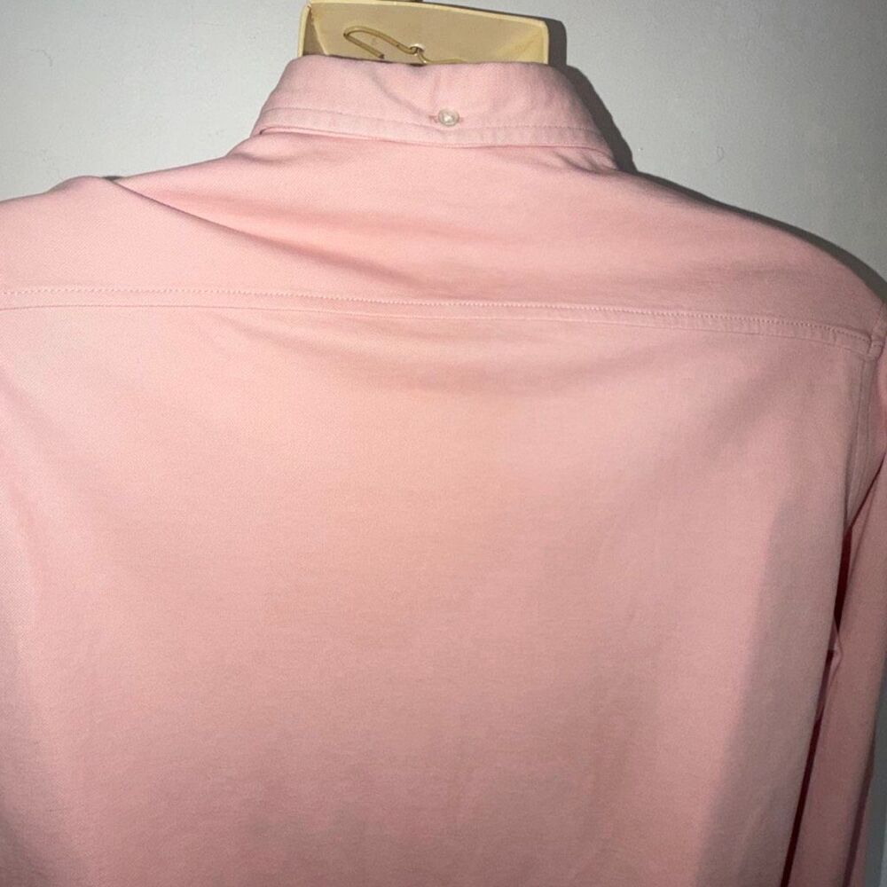 TOMMY HILFIGER Pink Slim Fit Long Sleeve Button up Pique Shirt-M - Picture 5 of 9